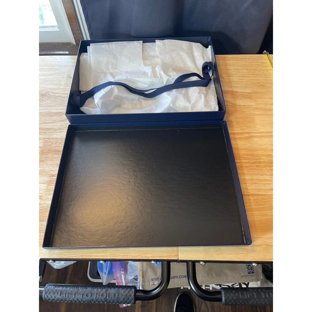 Ralph Lauren Navy Blue Gold Logo Luxury Gift Box Tissue Ribbon 14.5x10.5x2.5‎